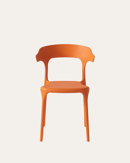 Nara Stackable Chairs, Set of 4, Orange