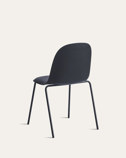 Kyoto Industrial Dining Chair – Black, Set of 4