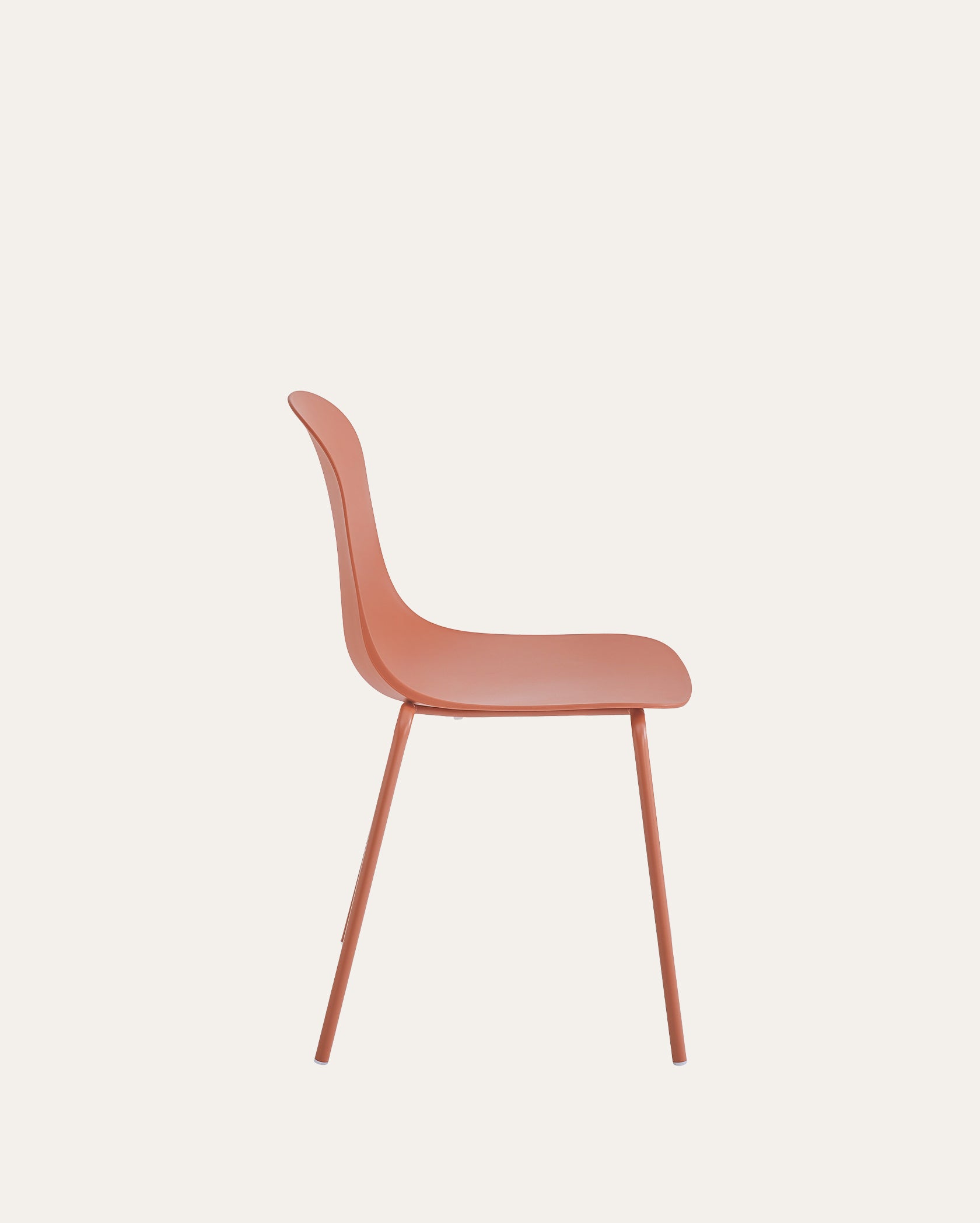 Wilshire Soft Curve Dining Chair - Terracotta, Set of 4