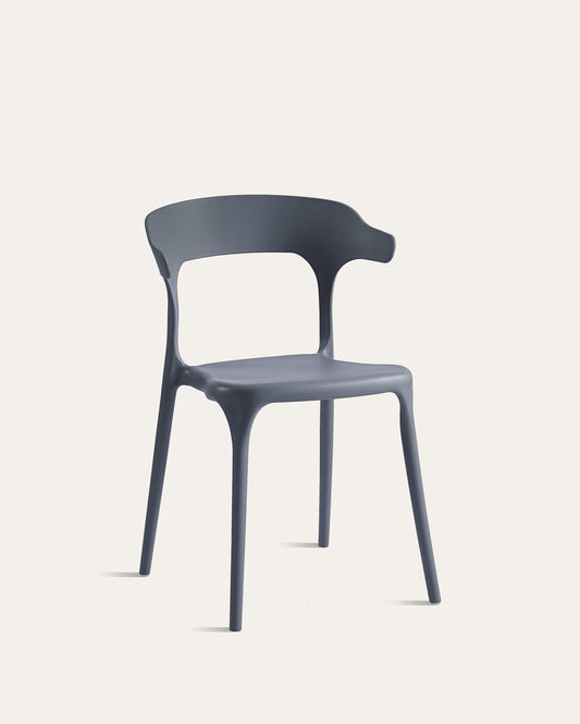 Nara Stackable Chairs, Set of 4, Grey