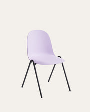 Camarillo Contemporary Minimalist Dining Chair – Pastel Lilac