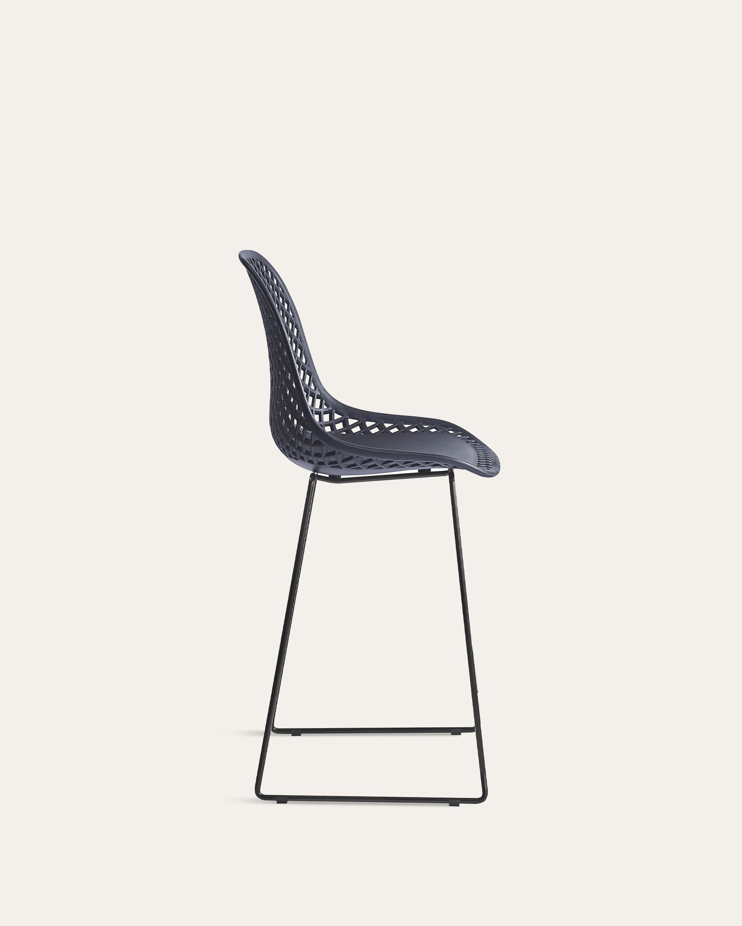 Contemporary Plastic Side Chair – Black, Set of 4