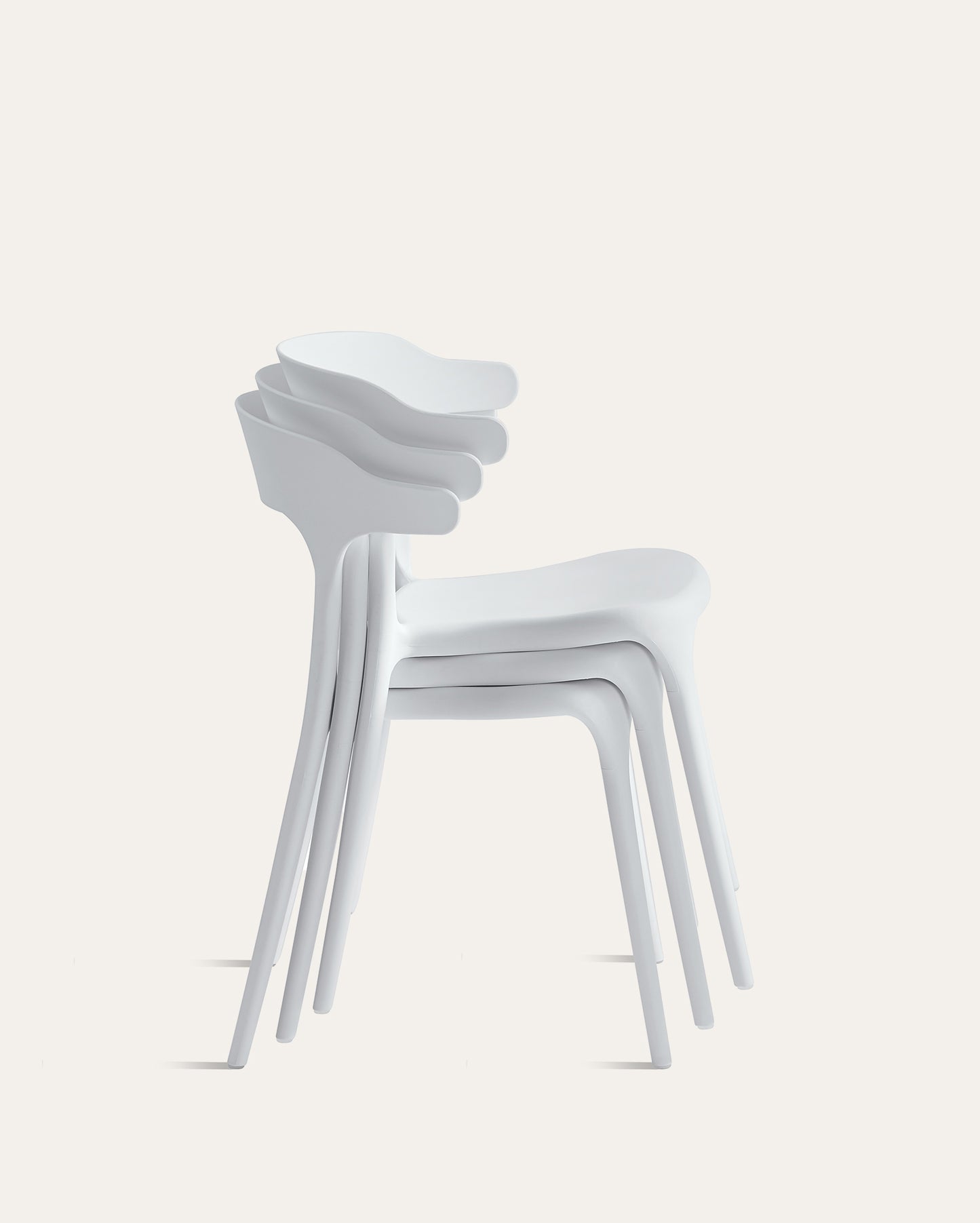 Nara Stackable Chairs, Set of 4, White