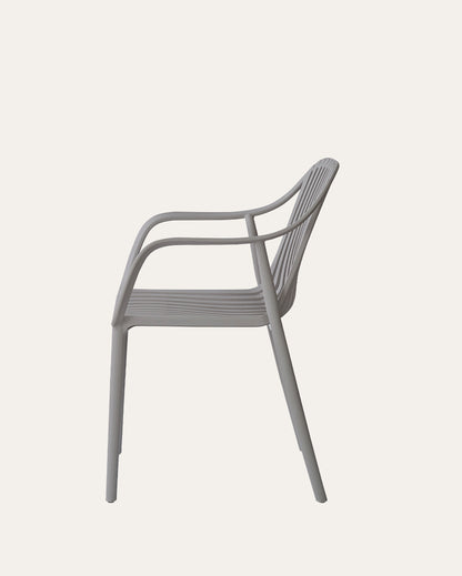 Everest Stackable Chairs, Grey, Set of 4