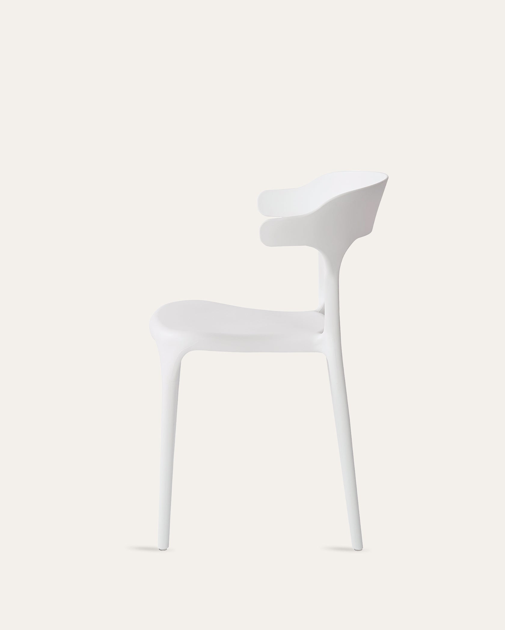 Nara Stackable Chairs - Set of 4, Cloud White