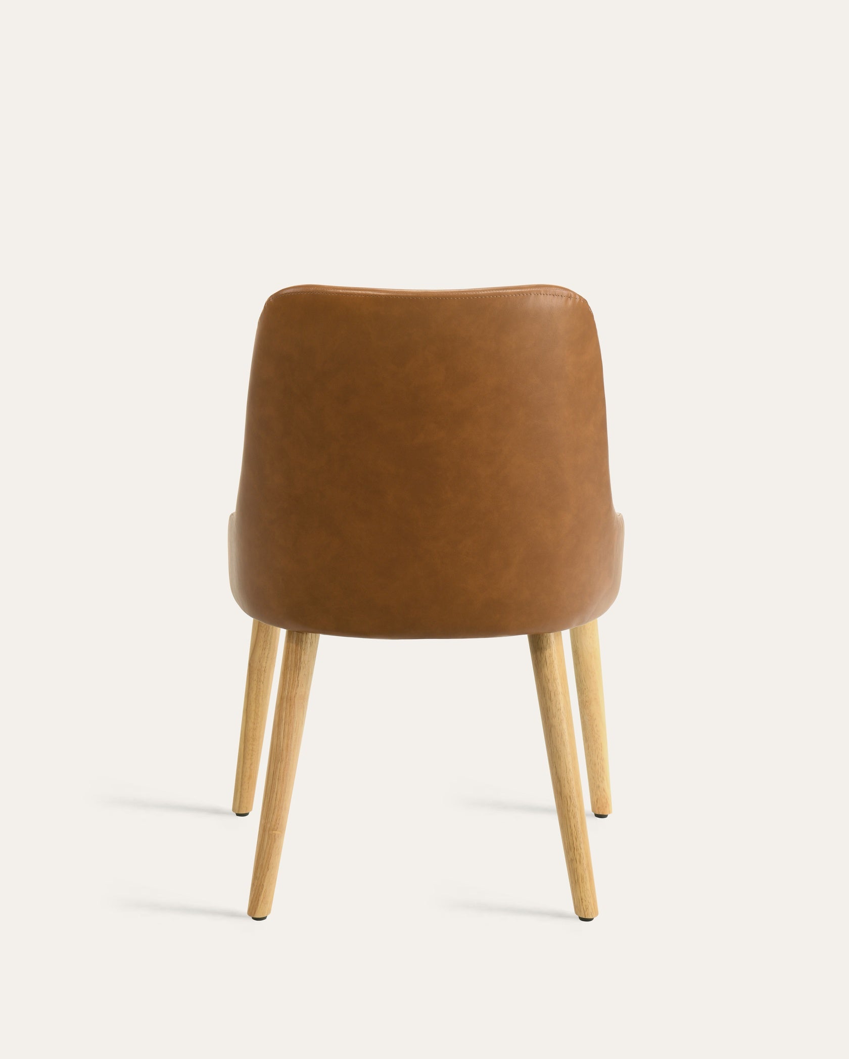 Calabasas Upholstered Faux Leather Dining Chair - Brown, Set of 2