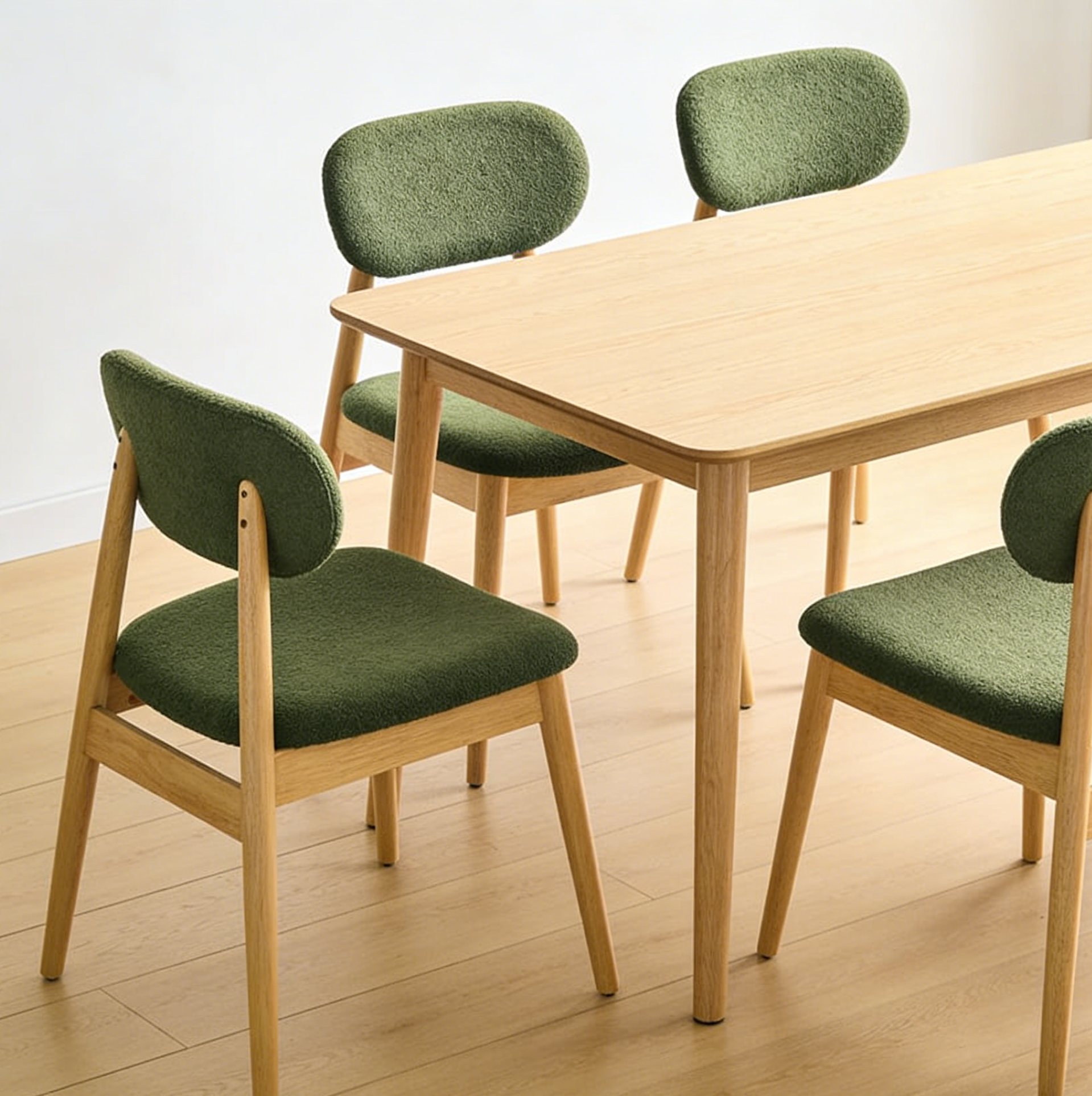 Del Mar Upholstered Dining Chair - Matcha Green, Set of 2