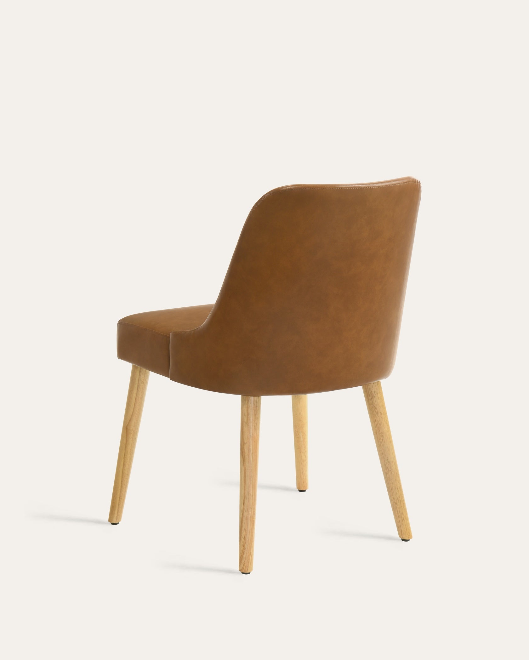 Calabasas Upholstered Faux Leather Dining Chair - Brown, Set of 2