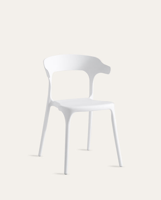 Nara Stackable Chairs, Set of 4, White