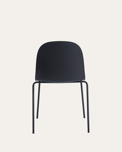 Kyoto Industrial Dining Chair – Black, Set of 4