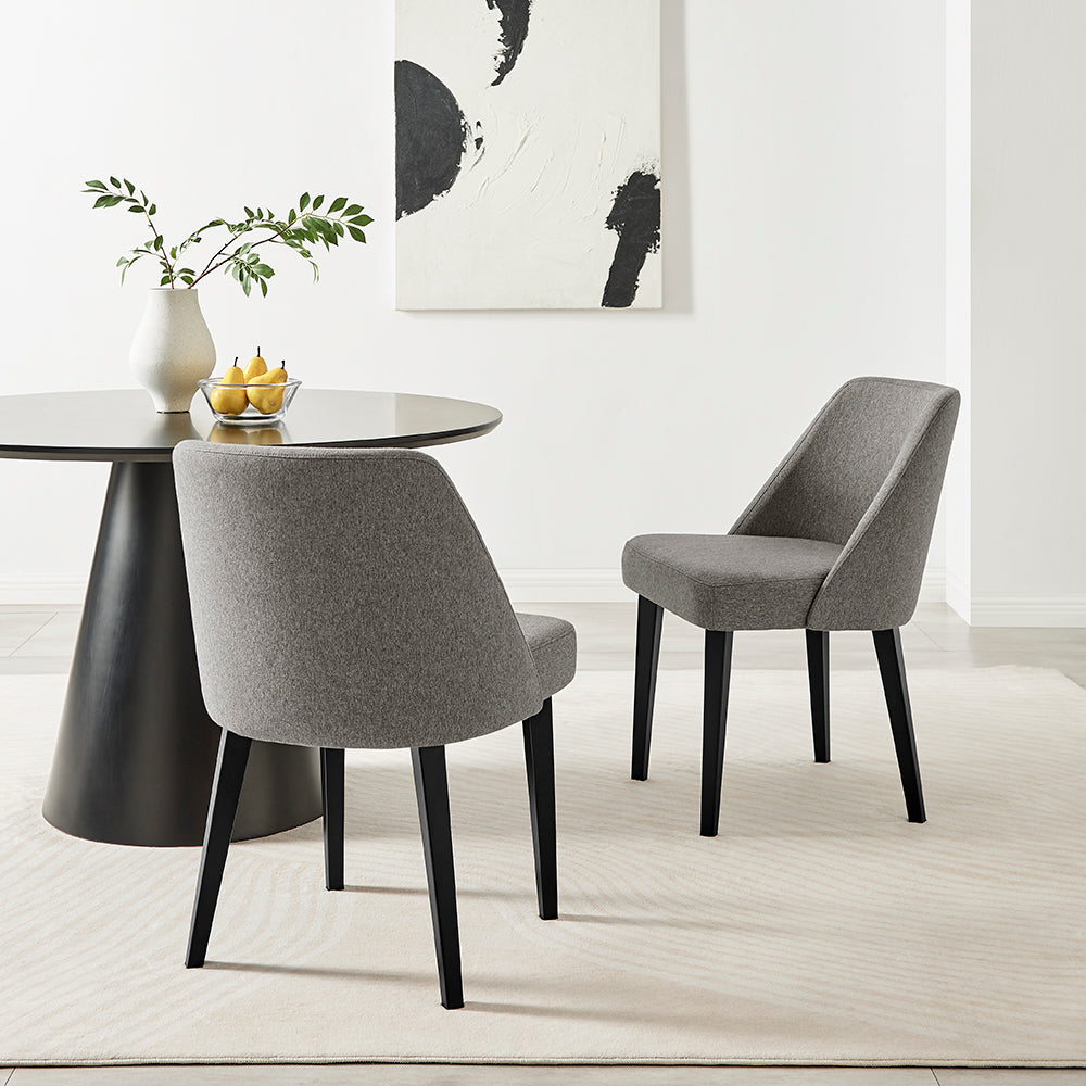 Paros Upholstered Dining Chairs, Gray, Set of 2