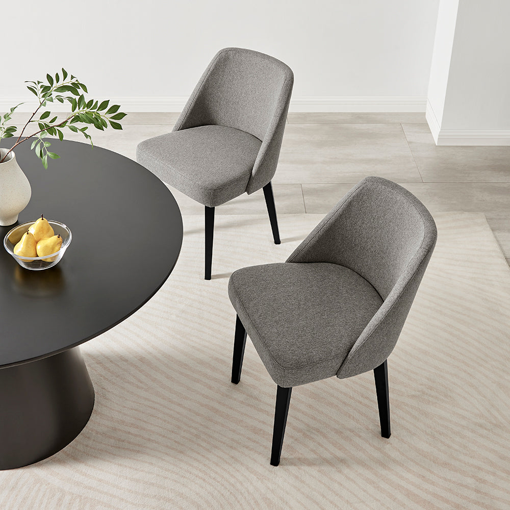 Paros Upholstered Dining Chairs, Gray, Set of 2