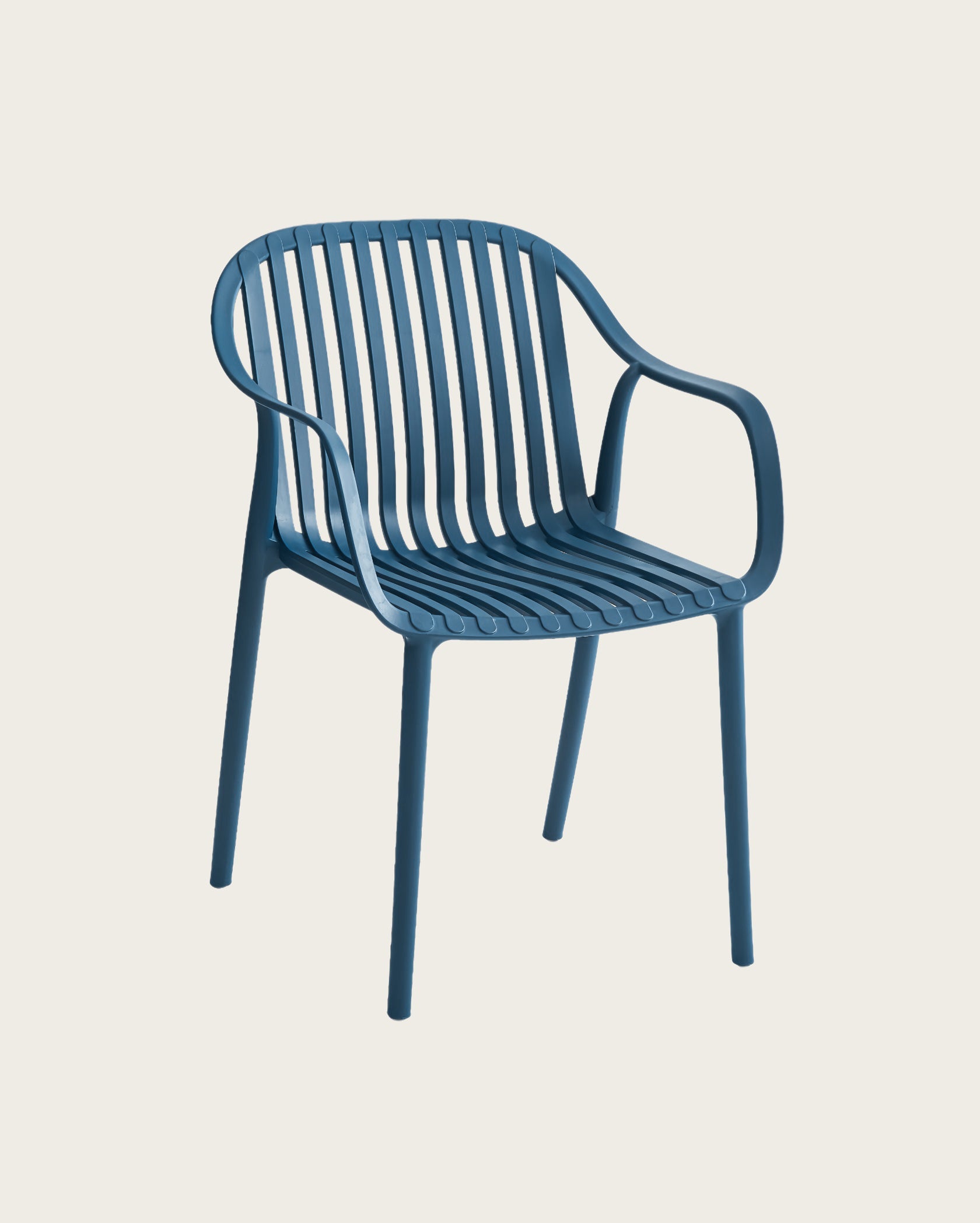 Dana Point Stackable Chairs - Set of 4, Space Blue