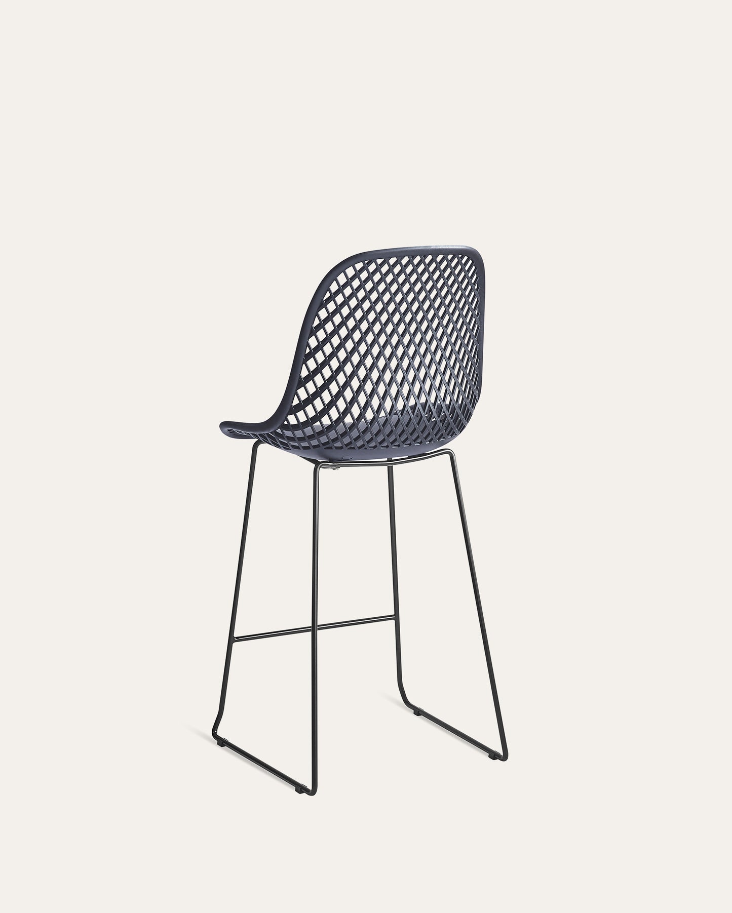 Contemporary Plastic Side Chair – Black, Set of 4