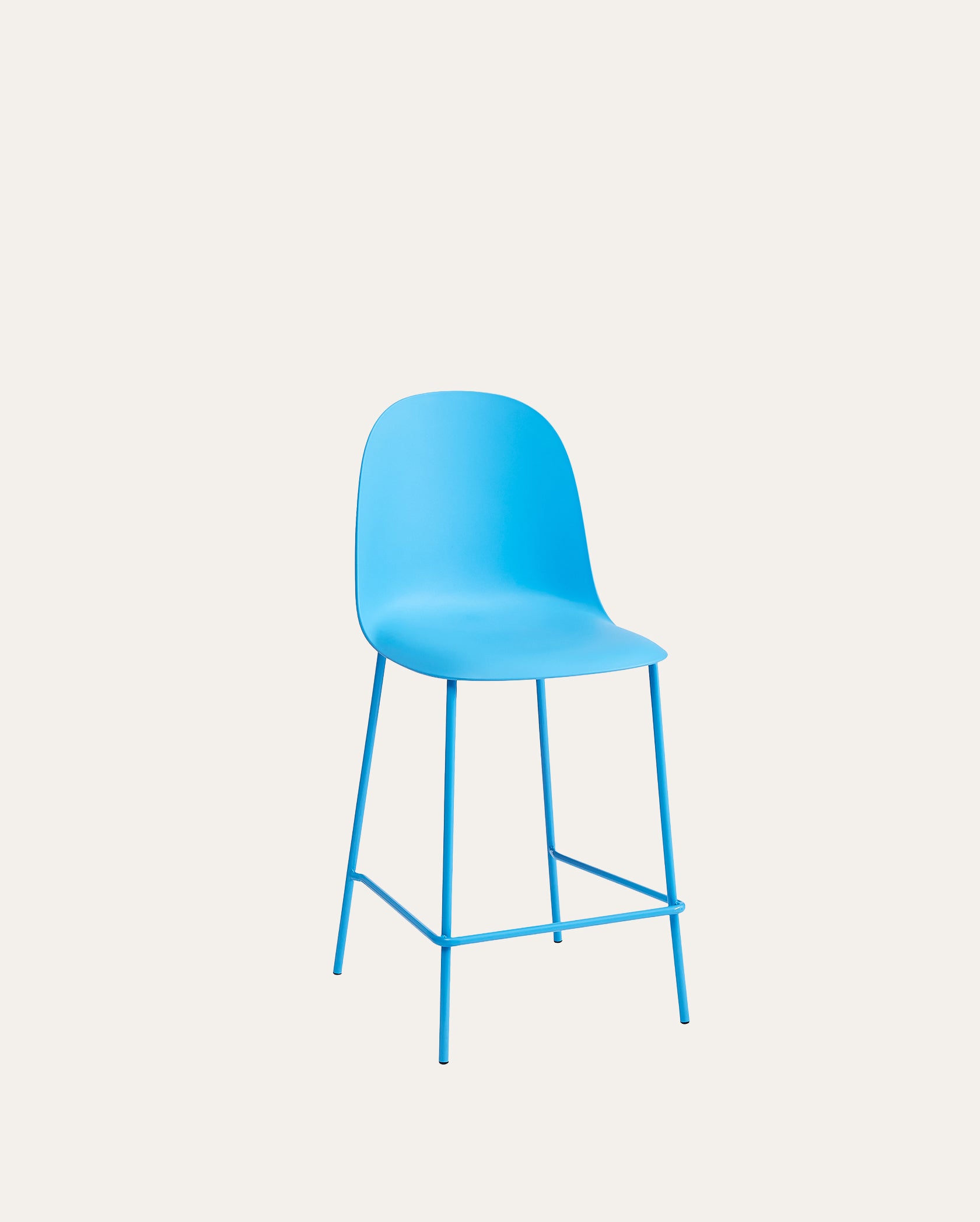 Wilshire Minimalist Counter Stool – Sky Blue, Set of 4