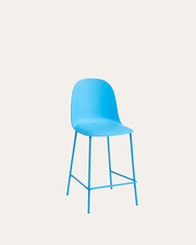 Wilshire Minimalist Counter Stool – Sky Blue, Set of 4