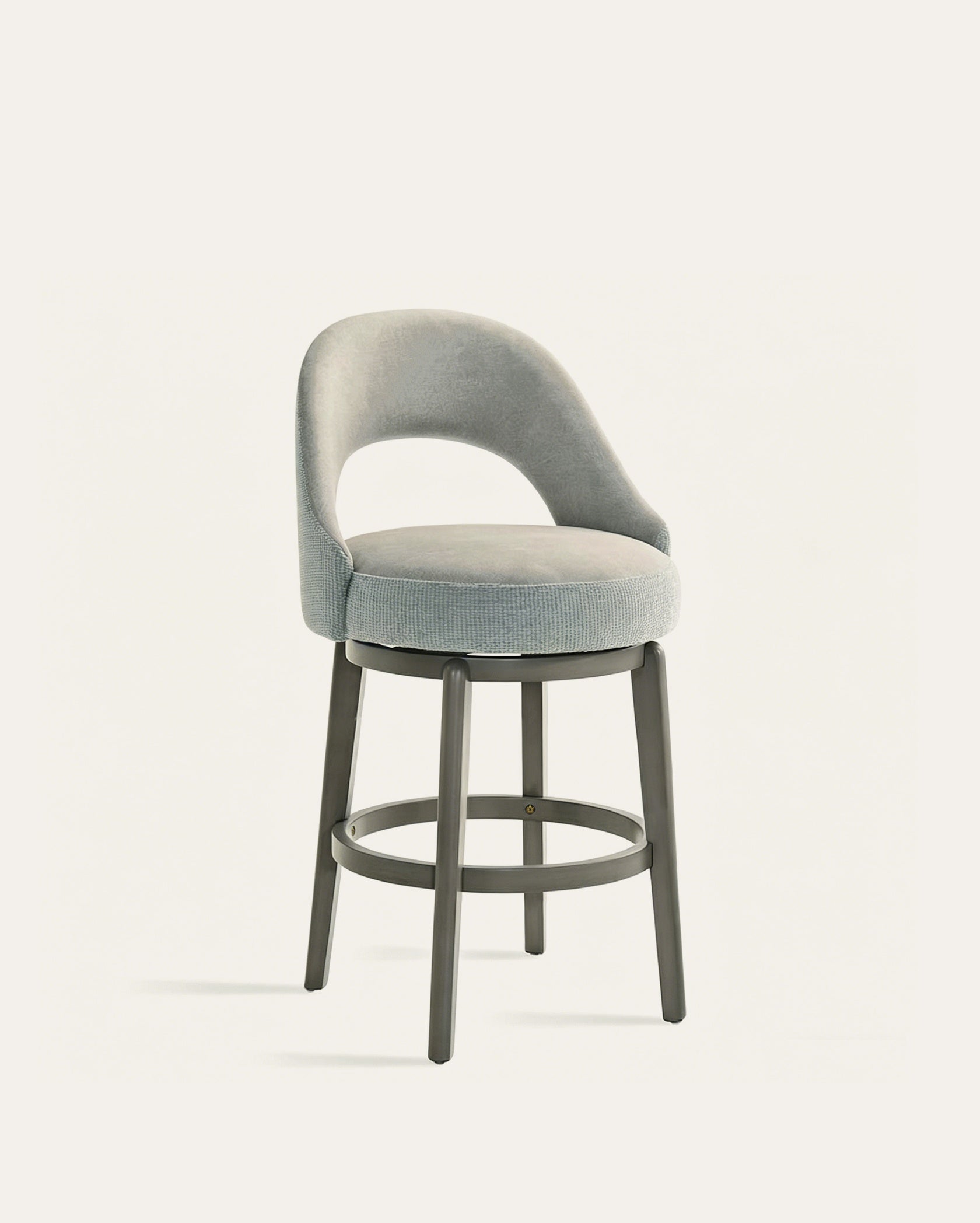 La Jolla Swivel Velvet Counter Stools, Set of 2