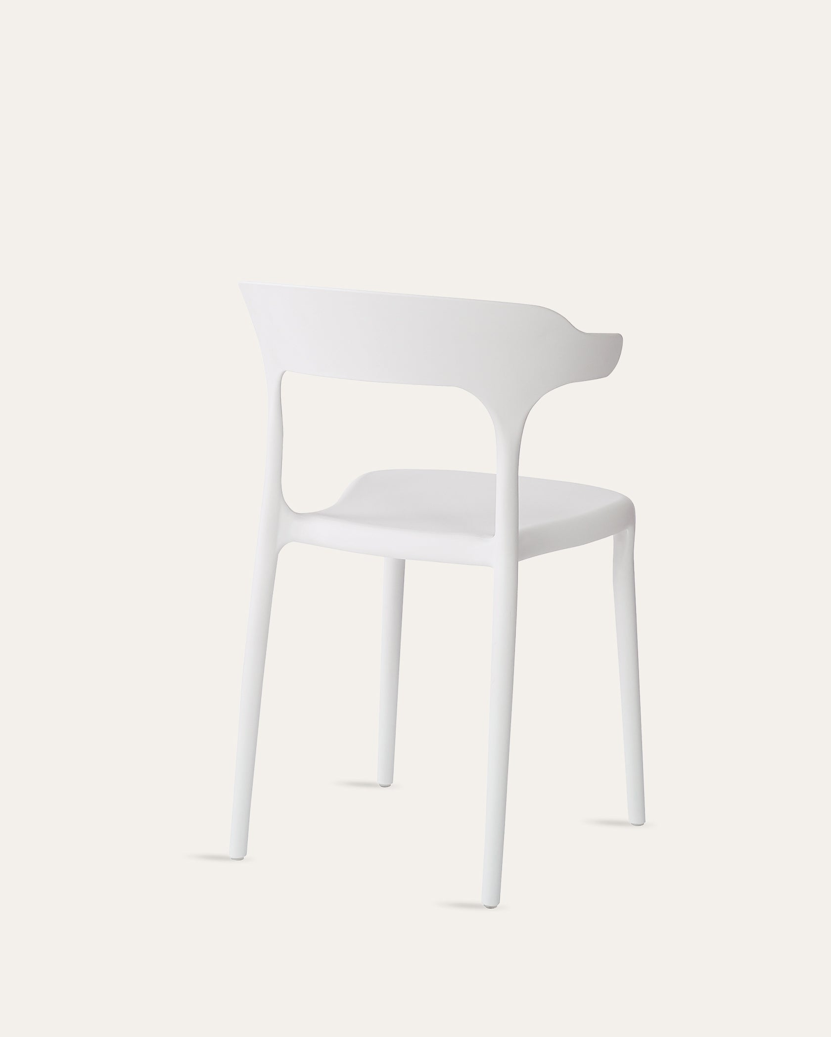 Nara Stackable Chairs - Set of 4, Cloud White