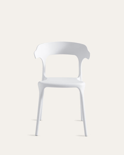 Nara Stackable Chairs, Set of 4, White