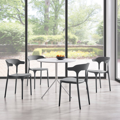 Nara Stackable Chairs, Set of 4, Grey