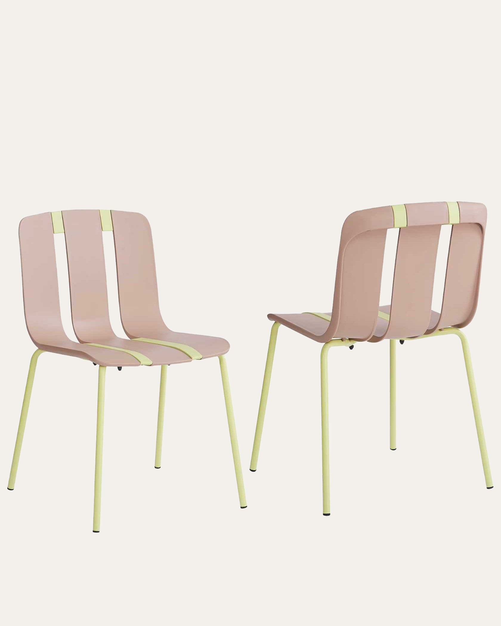 Cali Palette Creative DIY Assembly Chairs – Camel & Green, Set of 2