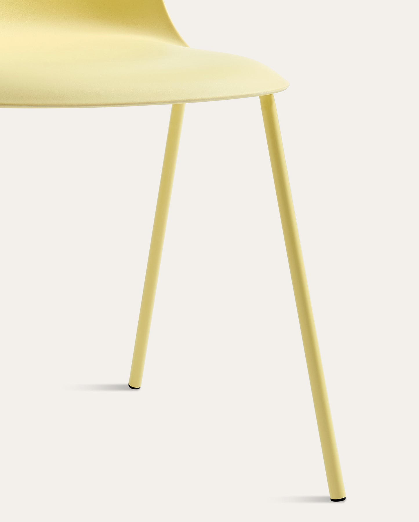 Kyoto Industrial Dining Chair – Light Yellow, Set of 4