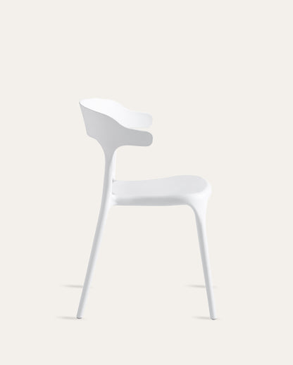 Nara Stackable Chairs, Set of 4, White