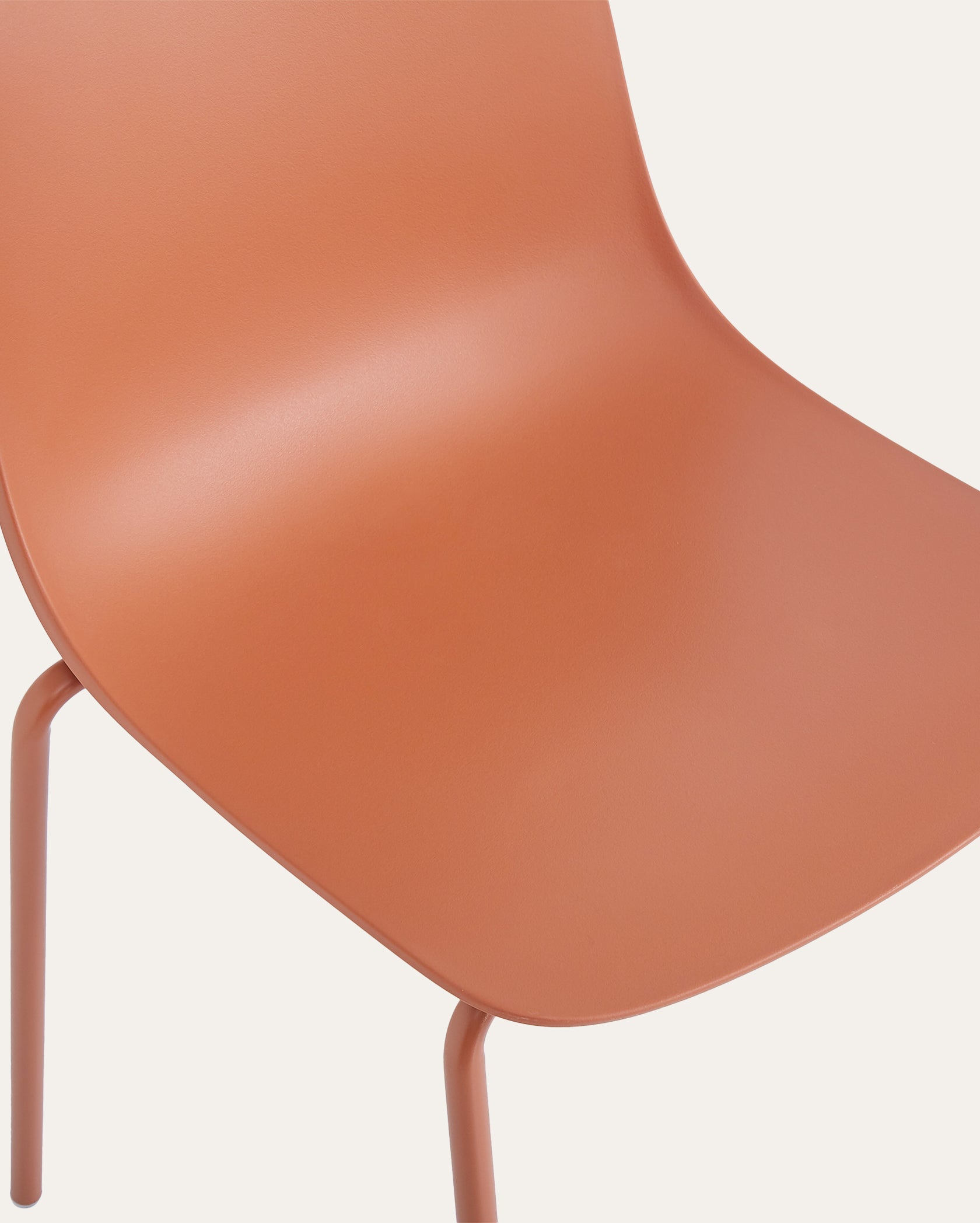 Wilshire Soft Curve Dining Chair - Terracotta, Set of 4