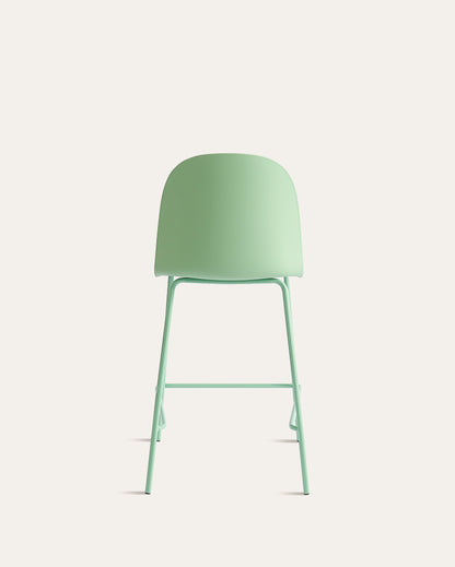 Kyoto Minimalist Industrial Counter Stool – Green, Set of 4