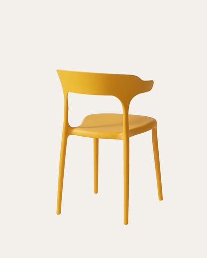 Nara Stackable Chairs, Set of 4, Yellow