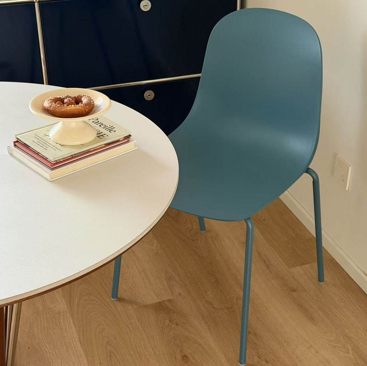 Wilshire Soft Curve Dining Chair - Dusty Blue, Set of 4