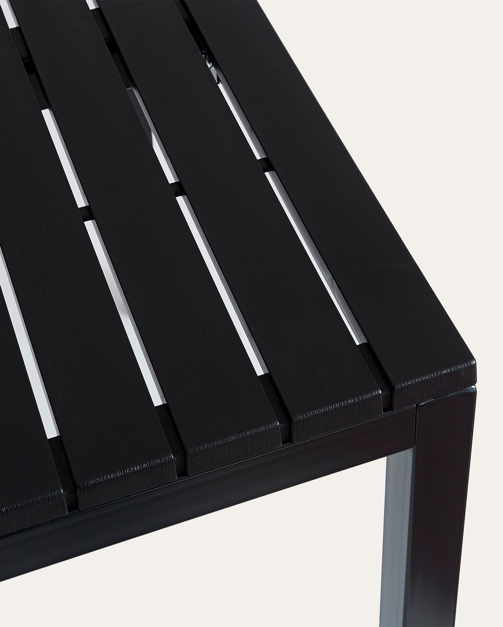 Lille Plastic Outdoor Dining Table, Black