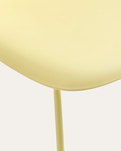 Kyoto Industrial Dining Chair – Light Yellow, Set of 4