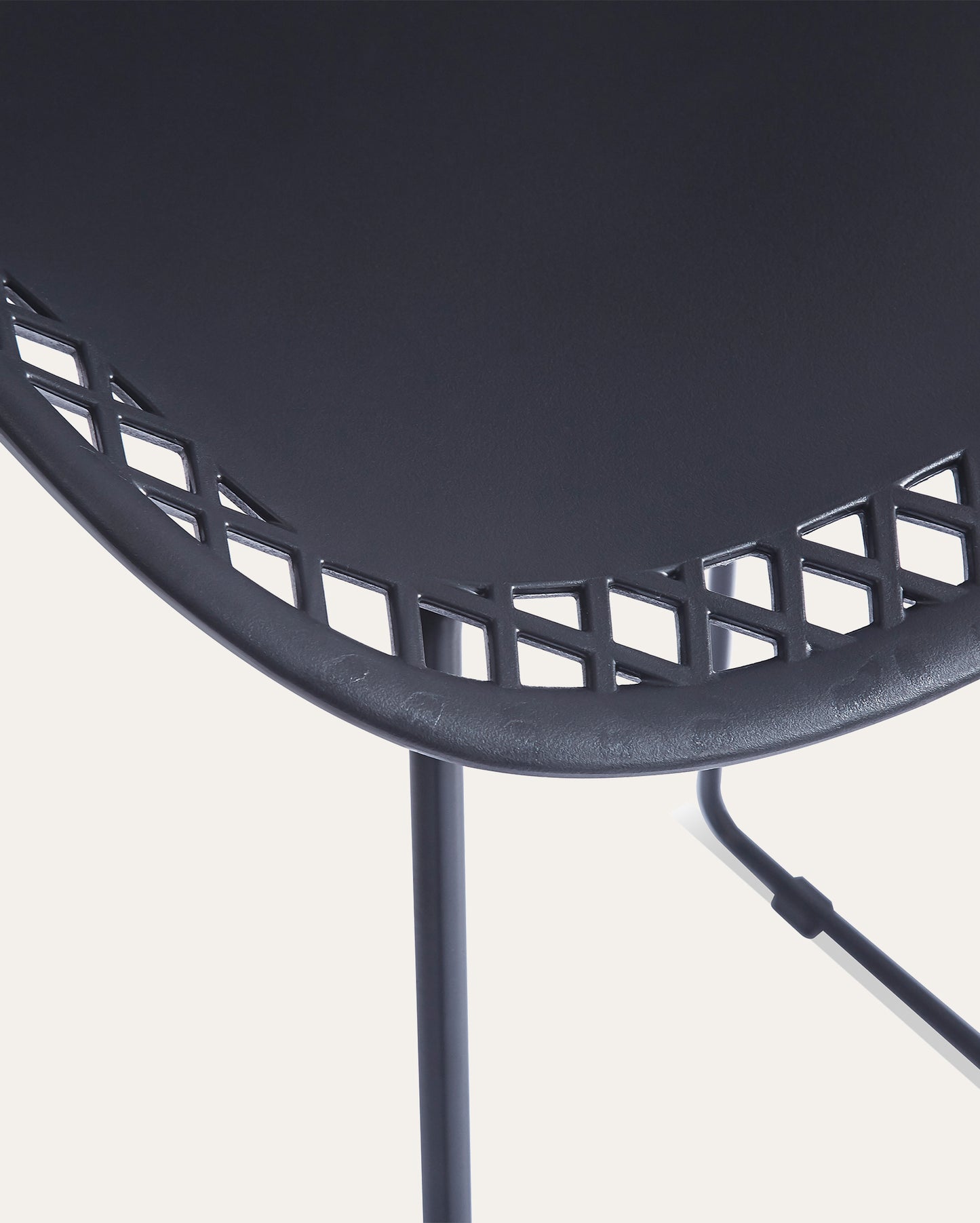 Contemporary Plastic Side Chair – Black, Set of 4