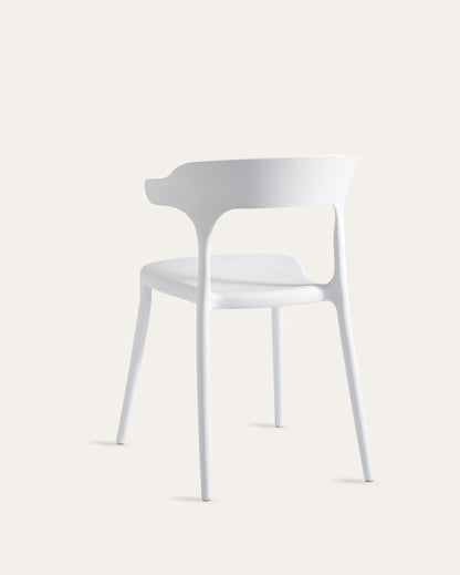 Nara Stackable Chairs, Set of 4, White