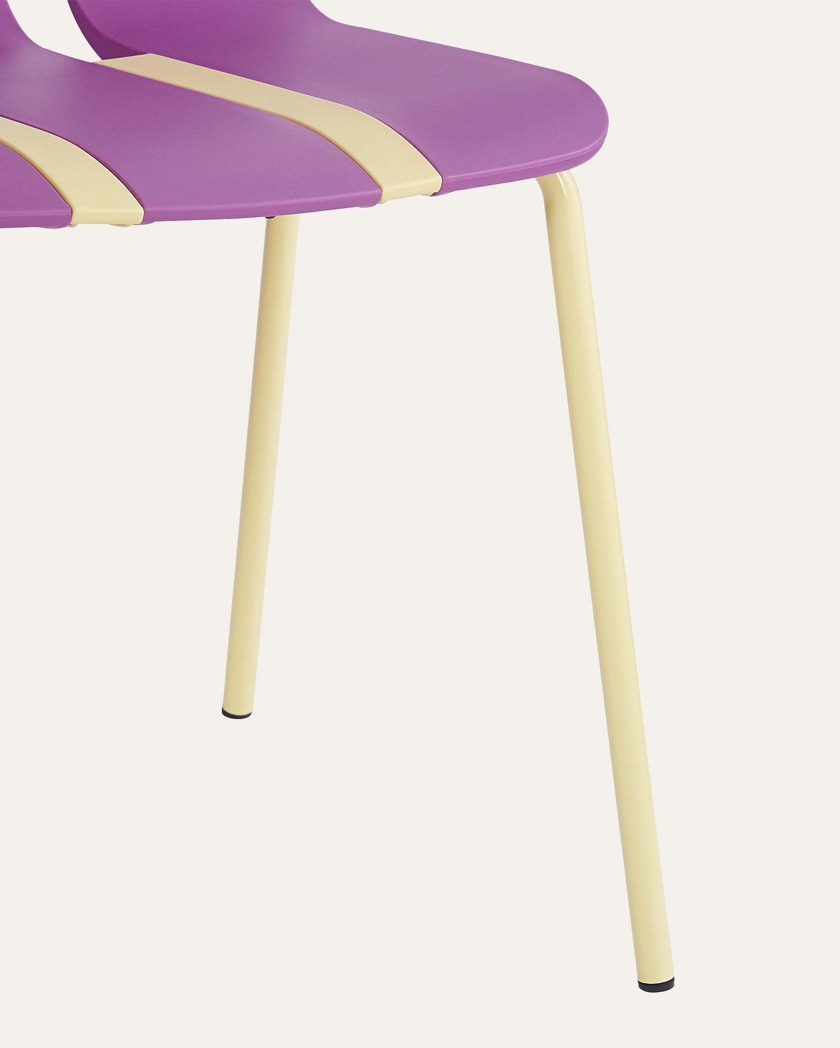 Cali Palette Creative DIY Assembly Chairs – Purple & Yellow, Set of 4