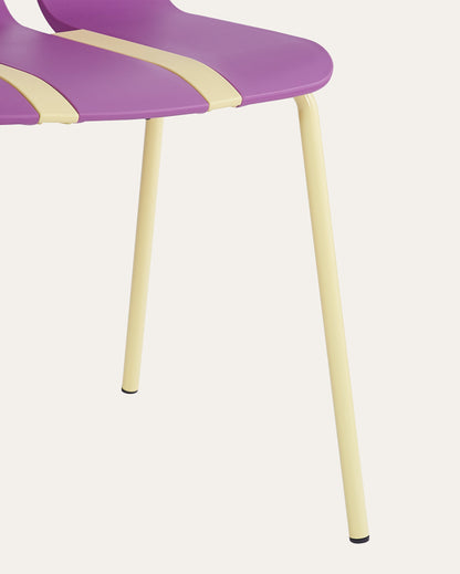 Marlow Chairs – Purple & Yellow, Set of 4