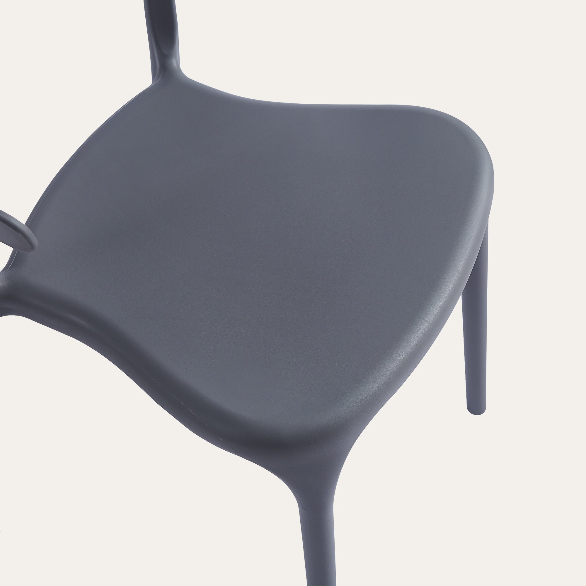 Coachella Stackable Chairs - Set of 4, Charcoal Gray – Xdeco