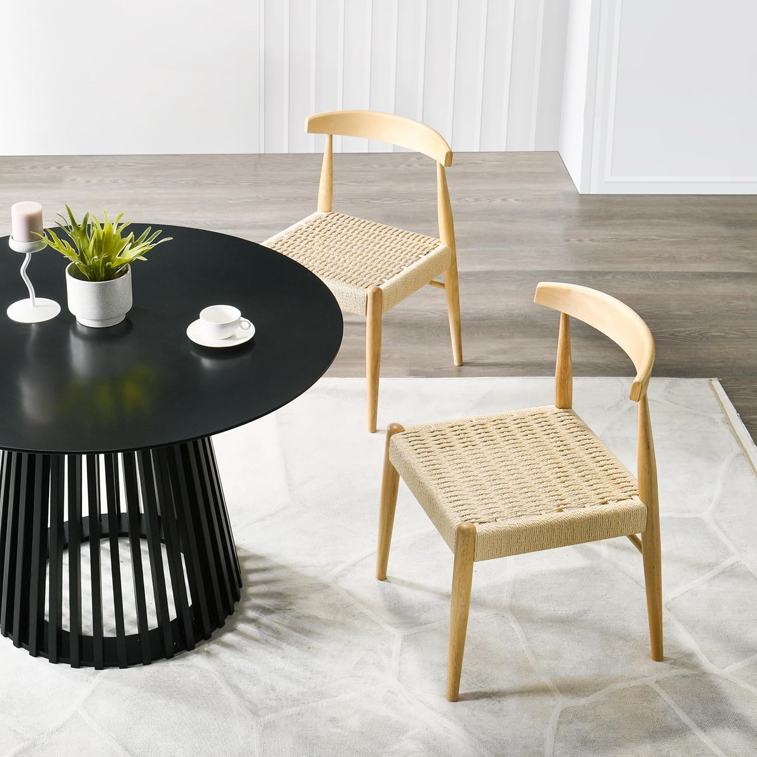 Temecula Natural Rope Handwoven Chairs , Set of 2