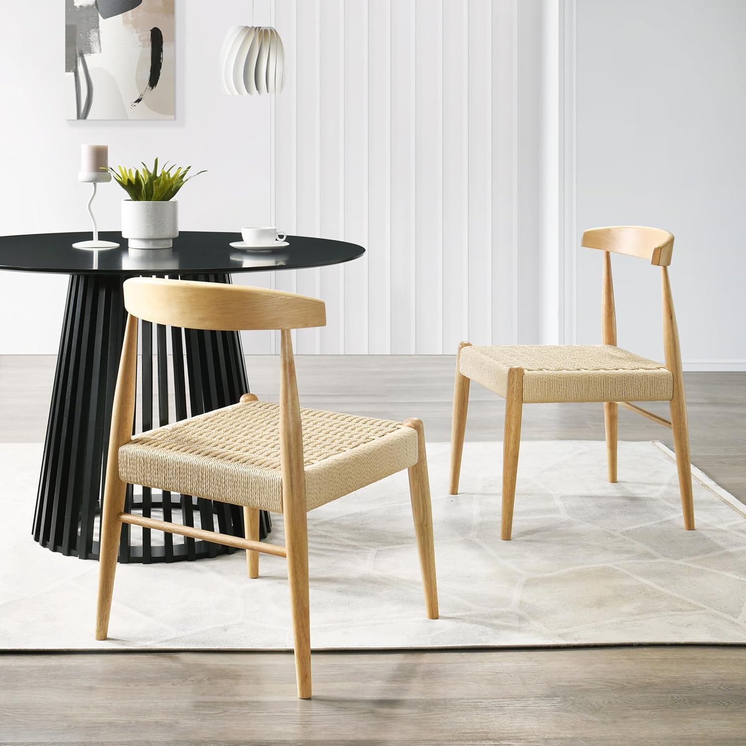 Temecula Natural Rope Handwoven Chairs , Set of 2