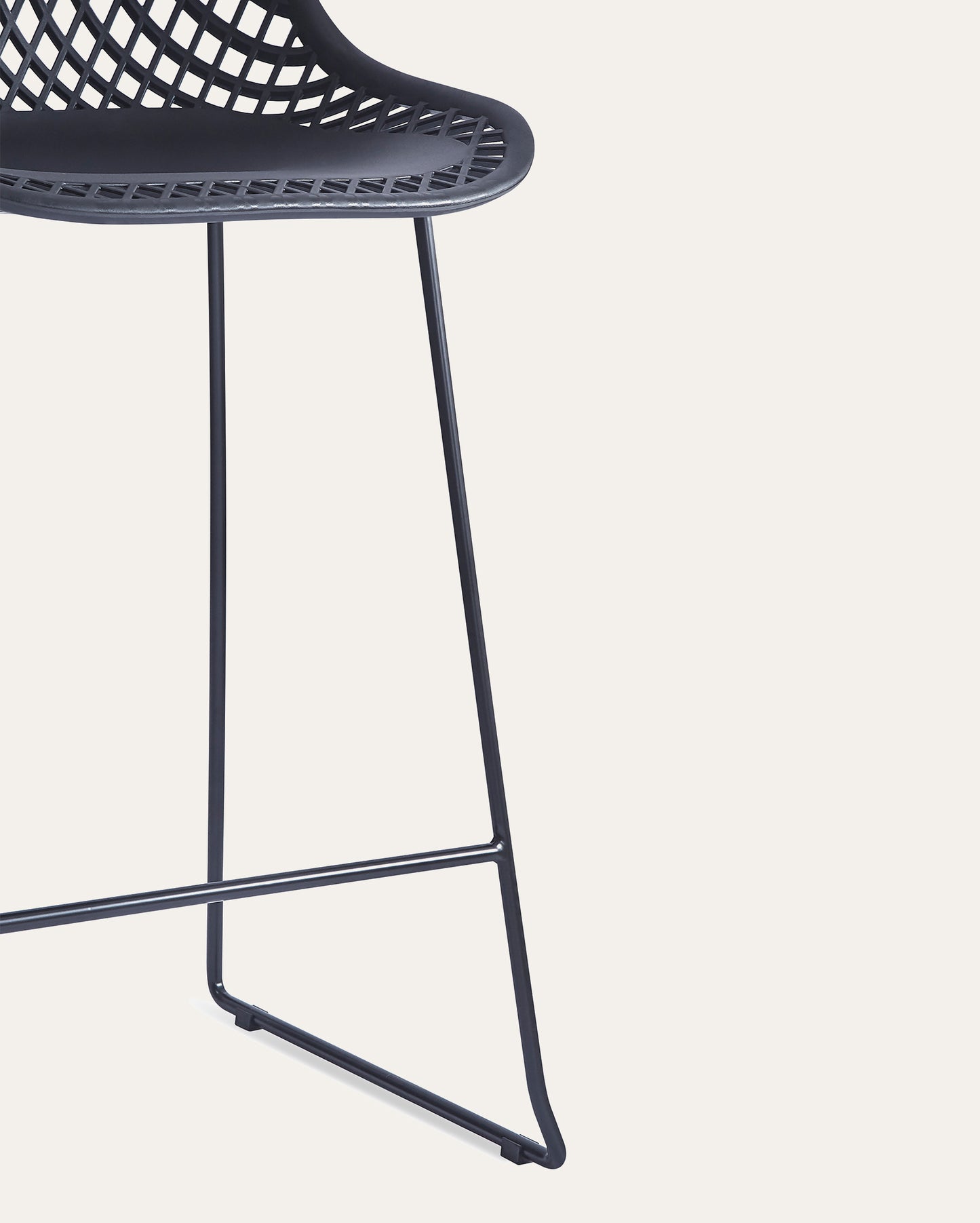 Contemporary Plastic Side Chair – Black, Set of 4