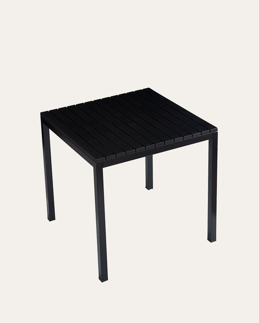 Lille Plastic Outdoor Dining Table, Black