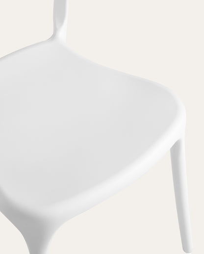 Nara Stackable Chairs, Set of 4, White