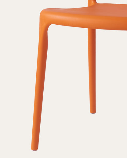 Nara Stackable Chairs, Set of 4, Orange