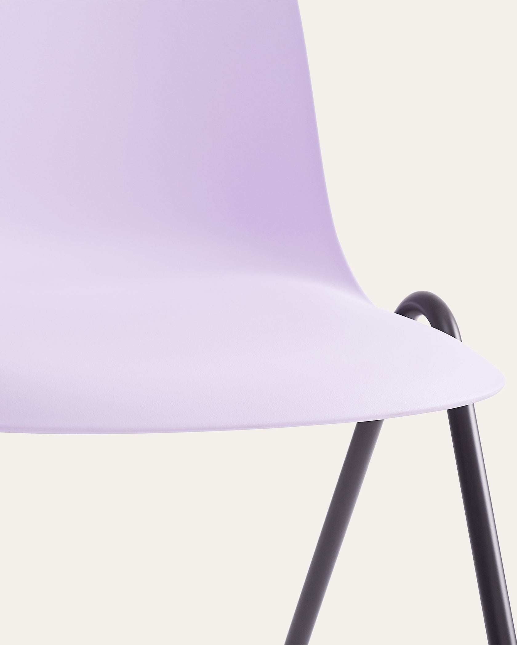 Berlin Contemporary Minimalist Dining Chair – Pastel Lilac