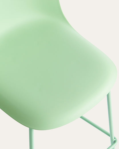 Kyoto Minimalist Industrial Counter Stool – Green, Set of 4