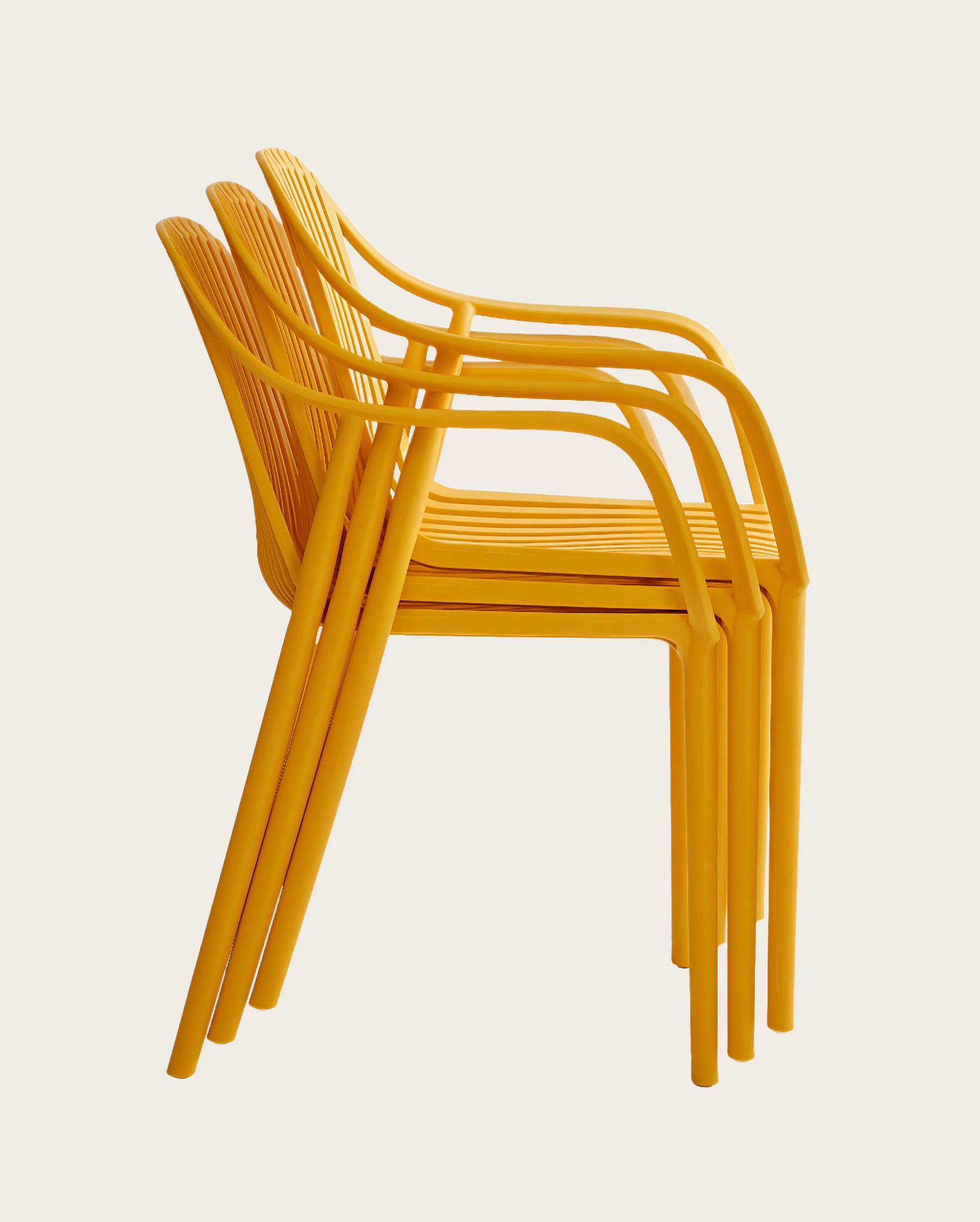 Dana Point Stackable Chairs - Set of 4, Yellow
