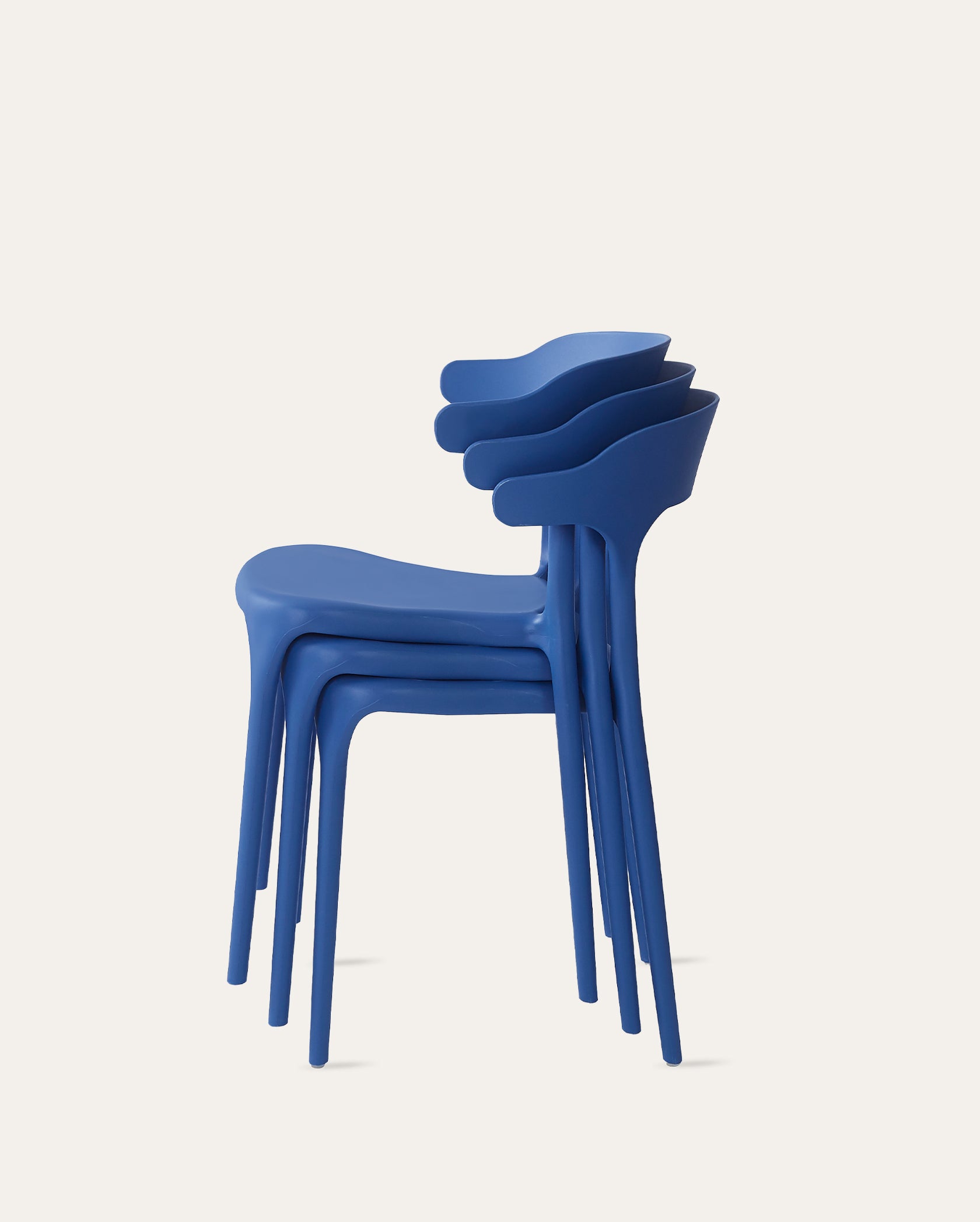Nara Stackable Chairs - Set of 4, Cobalt Blue