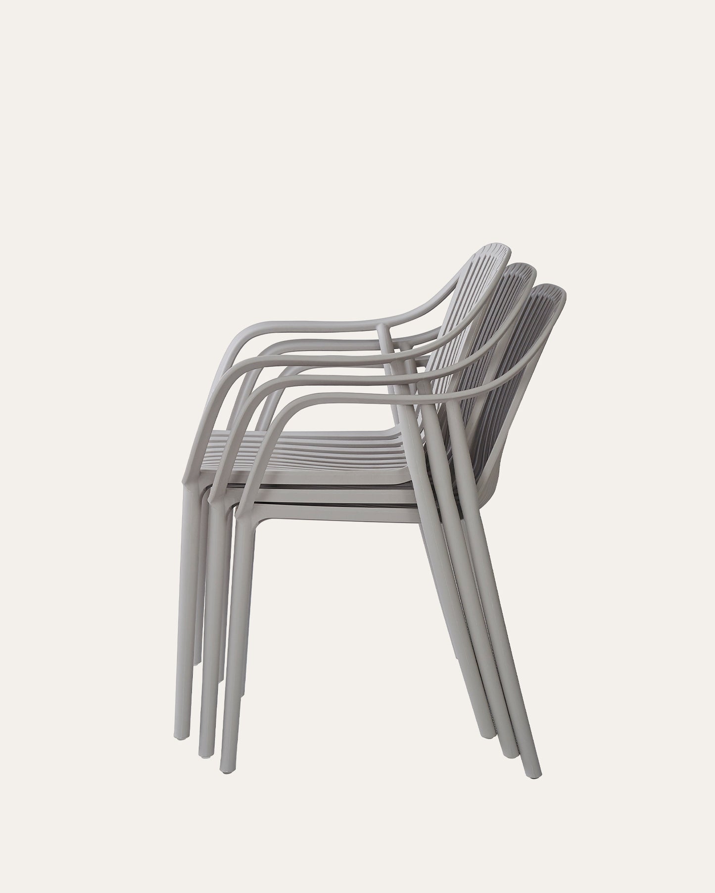 Everest Stackable Chairs, Grey, Set of 4