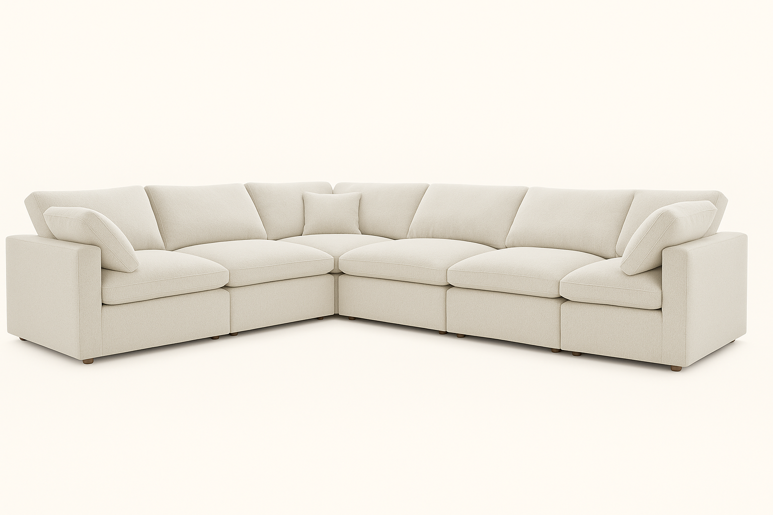 Serene minimalist comfort sofa of 6 pieces Corner set
